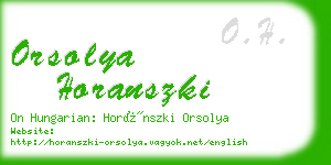 orsolya horanszki business card